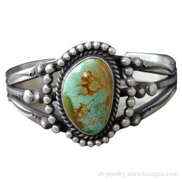 Turquoise/bead/silver bracelet, various shapes and sizes are available